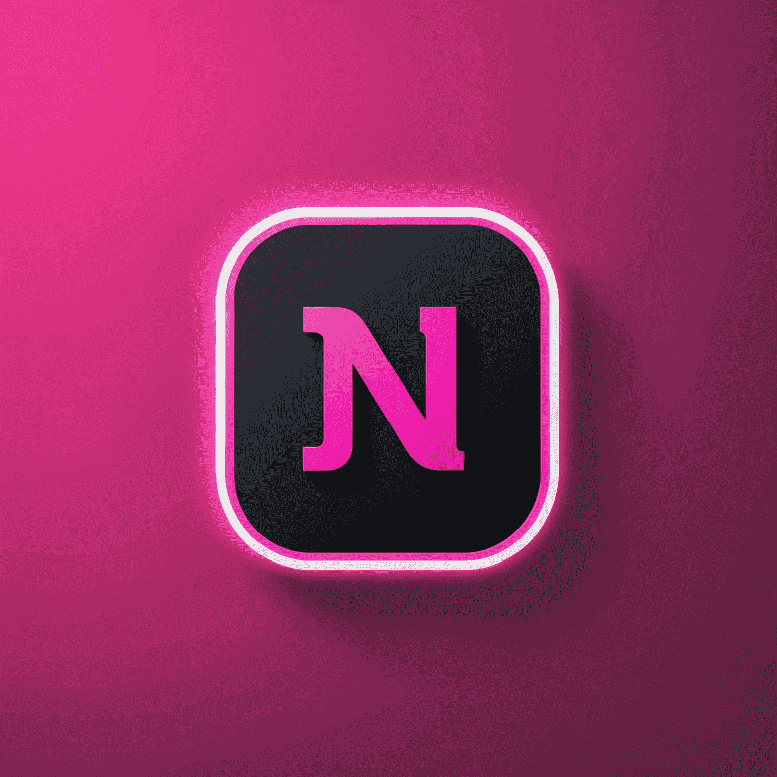 InstantServiceNow logo - A vibrant neon pink logo with sleek, modern typography