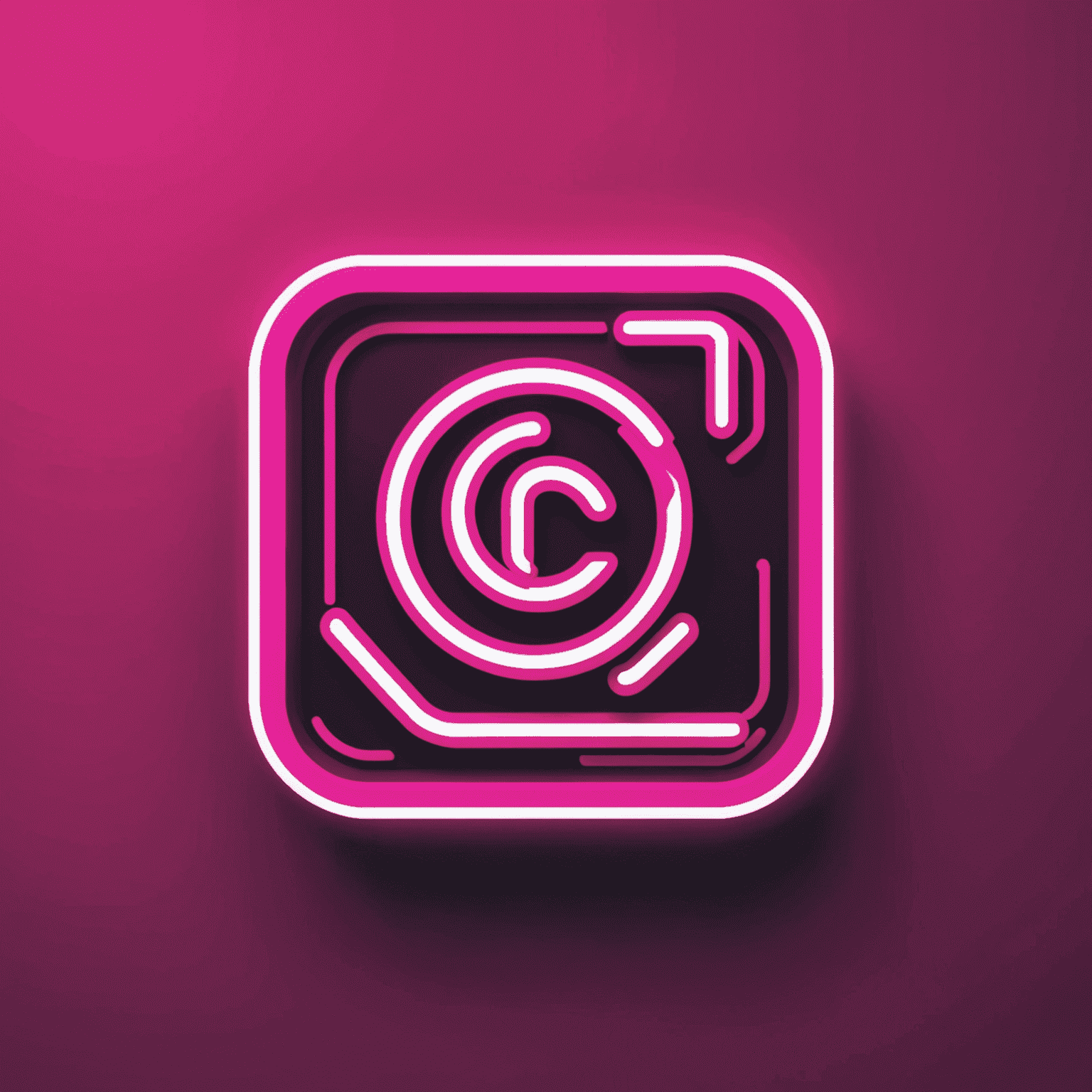 InstantServiceNow logo - A vibrant neon pink logo with sleek, modern typography
